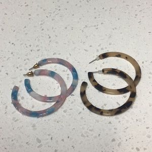 Acrylic Hoop Earrings